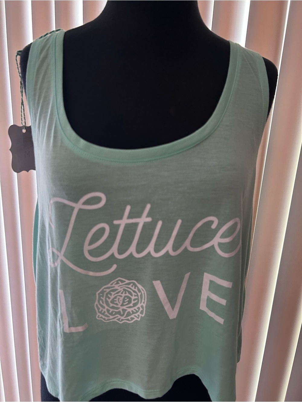 Women’s Lettuce Love Mint Green Scoop Neck Tank Top NWT
